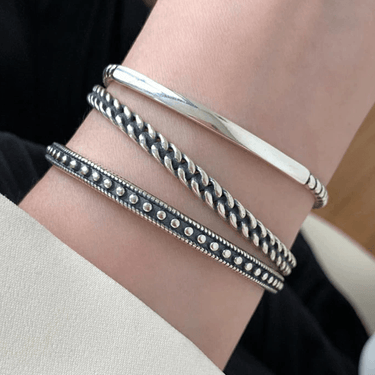 THAI SILVER Simple Vintage Bracelet- 3 Styles. Buy the 3 pc Set,save $$$